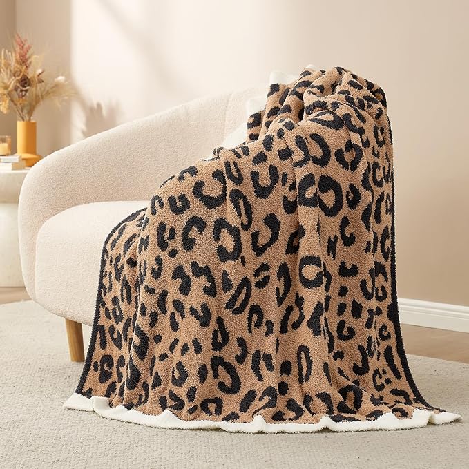 Snuggle Sac Black Leopard Throw Blanket - Image 4