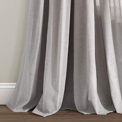Lush Decor Linen Button Window Curtain Panel, Bedroom & Dining Room - Image 4