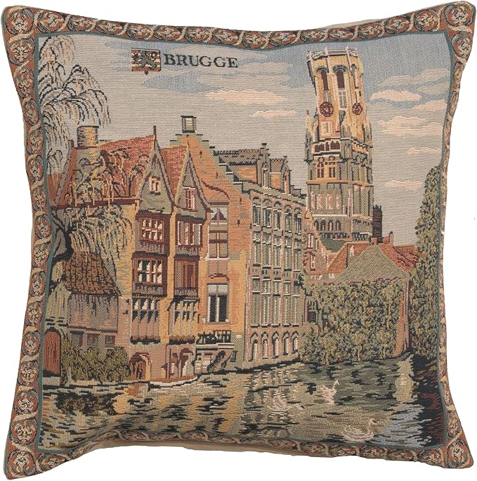 Charlotte Home Furnishings Decorative Throw Pillow Cover 18x18 – European Woven by CCharlotteHomeFurnishings