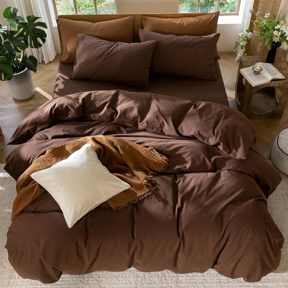 moomee duvet cover set 100% washed cotton linen showing dimensions
