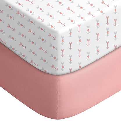 Yoofoss Baby Crib Sheets for Boys Girls, Fitted Crib Sheet 2 Pack for Standard by YOOFOSS