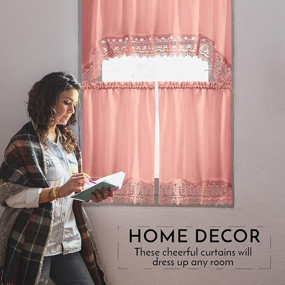 American Linen Café Curtains for Kitchen, Bathroom Curtains - Image 4