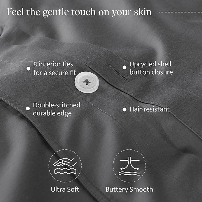 Double Stitch Cotton Tencel Duvet Cover - Image 3