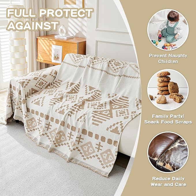 MEETSKY Boho Couch Cover Sofa Covers - Image 4