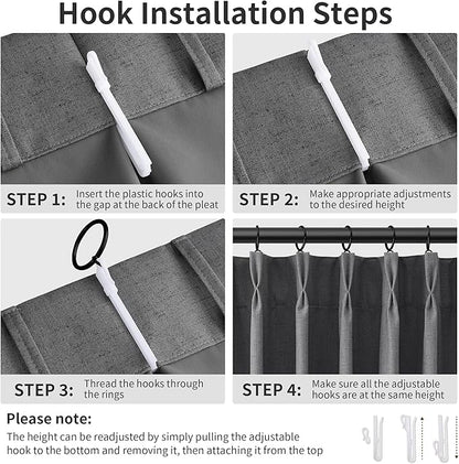 Pinch Pleat 100% Blackout Curtains 120 Inches Long - Image 4
