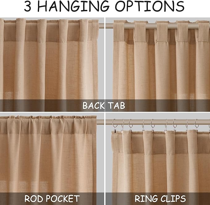 Extra Long Curtains 2 Panels 102 Inches Long - Image 2