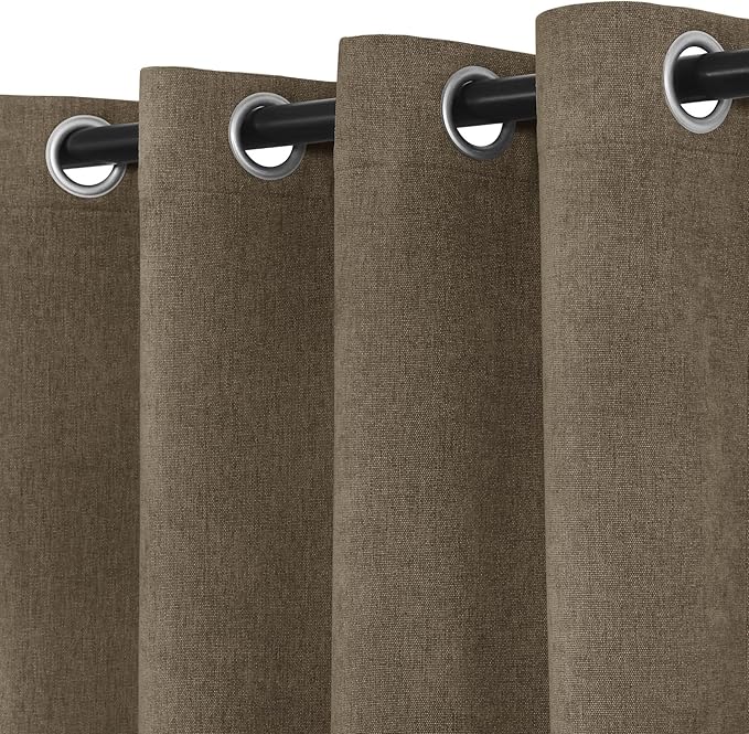 Macochico 120" Wx84 L 100% Blackout Chenille Curtains - Image 4