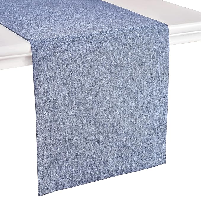 Mebakuk Linen Farmhouse Table Runner Large Burlap Style Soft and Waterproof by MebakukFocusingonHomeLife
