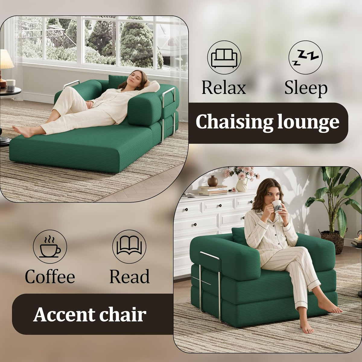 single couch sofa for small spaces , 2-in-1, close-up detail