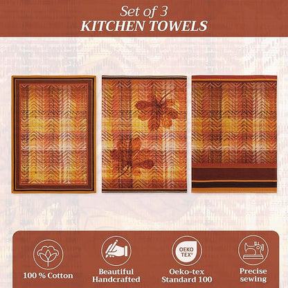 Maison d' Hermine Kitchen Towels Set of 3 100% Cotton 20" x 27.5" Reusable - Image 2