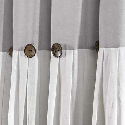 Lush Decor Linen Button Window Curtain Panel - Image 3