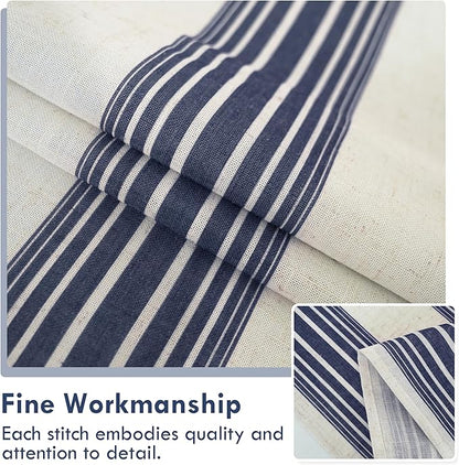 DriftAway Farmhouse Vertical Striped Linen Blend Textured Light Filtering Semi - Image 4