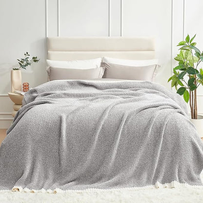 Snuggle Sac Queen Size Bedding Blanket Grey Color, Super Soft Warm Blankets by SnuggleSac
