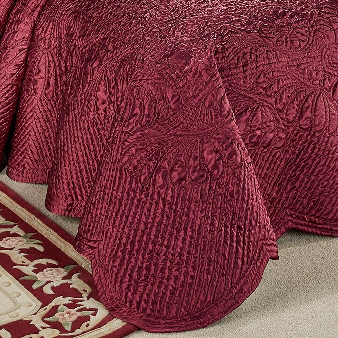 Touch of Class Portia Luxury Bedding | Rich Ruby Red | Premier Quilted - Image 4