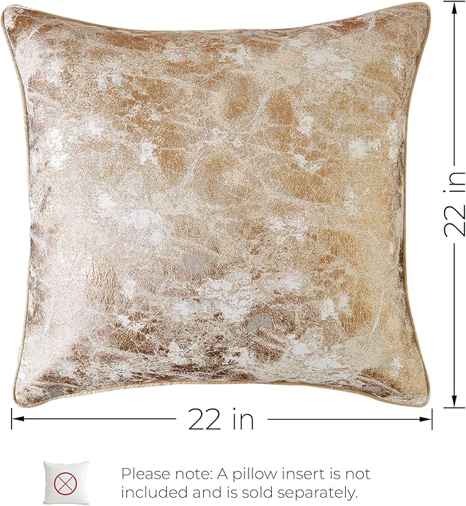 THE-TINOART Gold Jacquard Pillow Cover 22x22 - Image 8