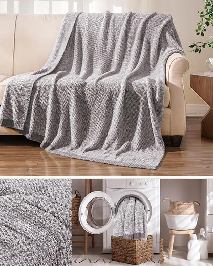 Super Soft Throw Blanket 60 x 80 Inches, Half Side Plush Fuzzy Blanket - Image 6