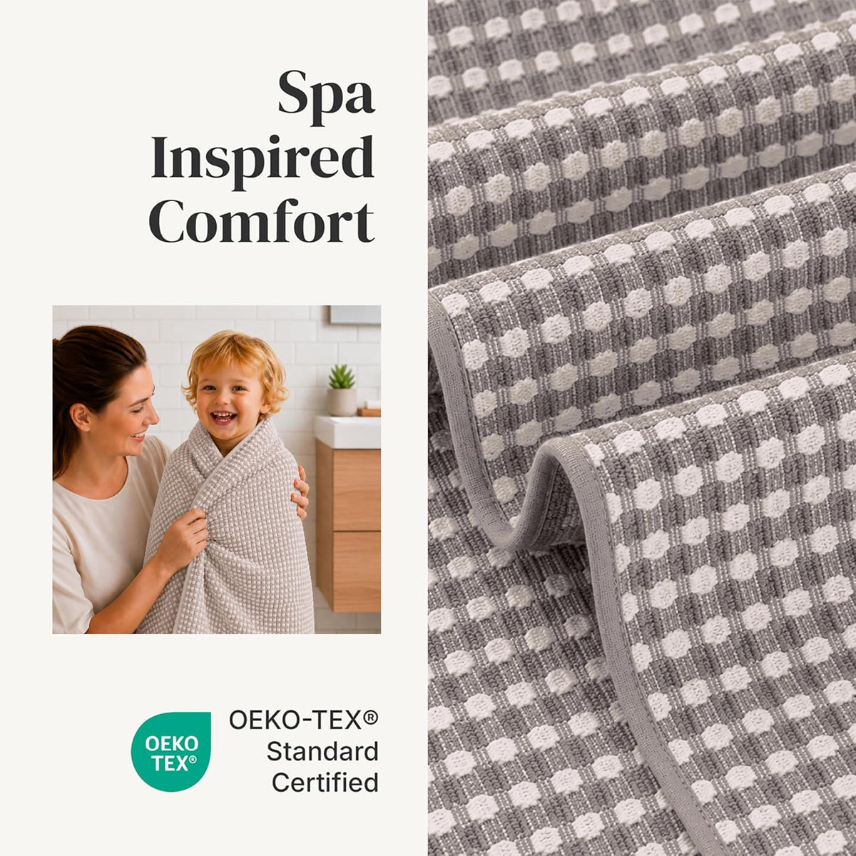 modern threads 6 piece bath towel set –, side view