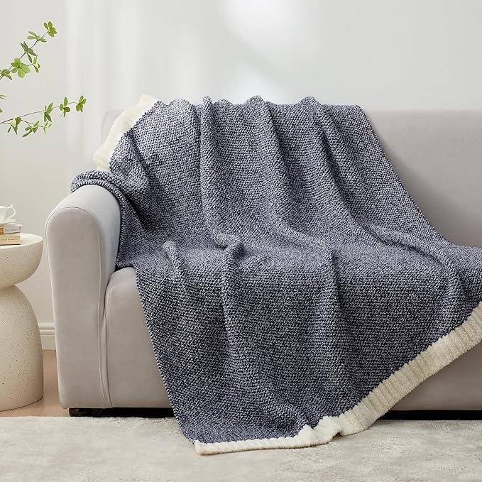 Snuggle Sac Heather Navy Throw Blanket - Image 6