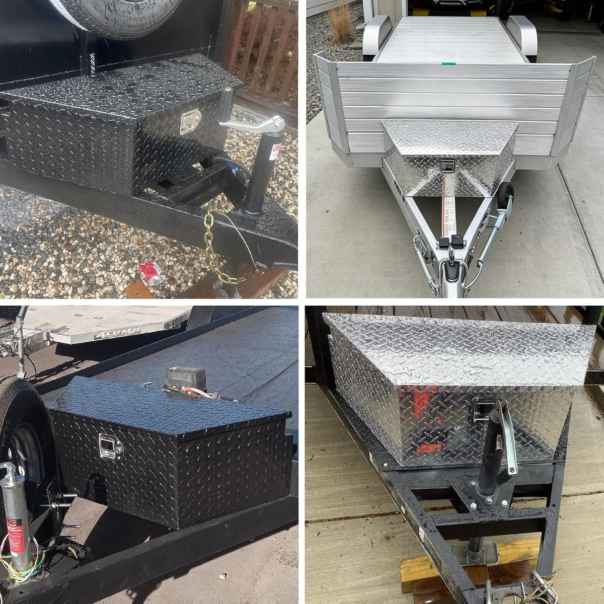 tuffiom 39" aluminum trailer tongue box, heavy duty shown in use