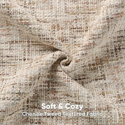 FUTEI Beige Brown Decorative Throw Pillow Covers 26x26 Inch Set of 2, Soft - Image 2