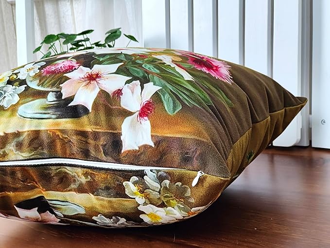 Vintage Floral Bouquet 20x20 Plush Throw Pillow Case, Double-Sided Printed - Image 5