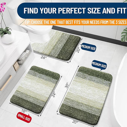 OLANLY Bathroom Rugs Mat 30x20, Extra Soft Absorbent Microfiber Bath Rugs - Image 2