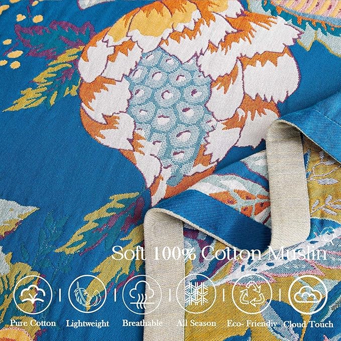 Boho Throw Blanket, 100% Cotton Bohemian Decorative Throw Blanket - Image 7