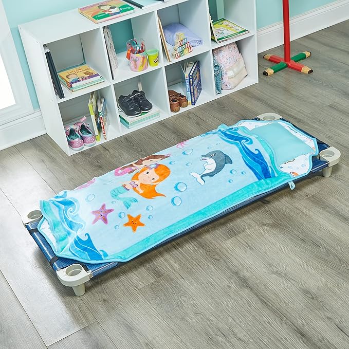 EVERYDAY KIDS Cute Preschooler and Toddler Cot Nap Mat - Image 4