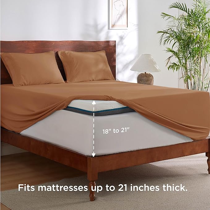 Bedsure Deep Pocket Queen Sheets Set - Image 2
