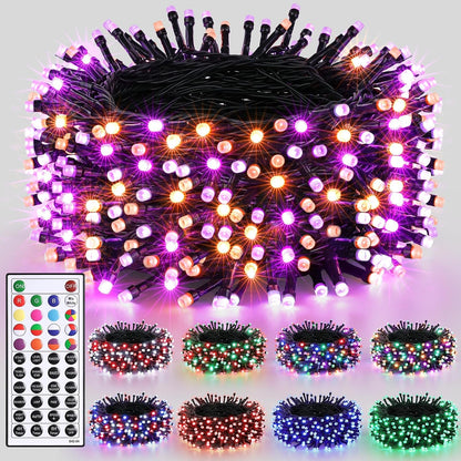 Joomer Halloween String Lights - 100FT 300LED Plug-in RGB String Lights