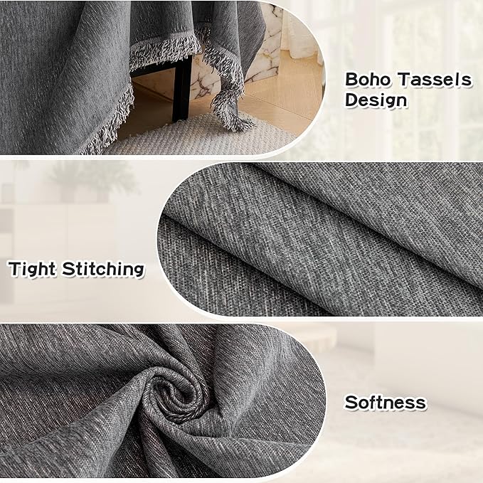 MYSKY HOME Couch Cover for Sectional Sofa, 2 Pieces Couch Covers for L Shape - Image 4