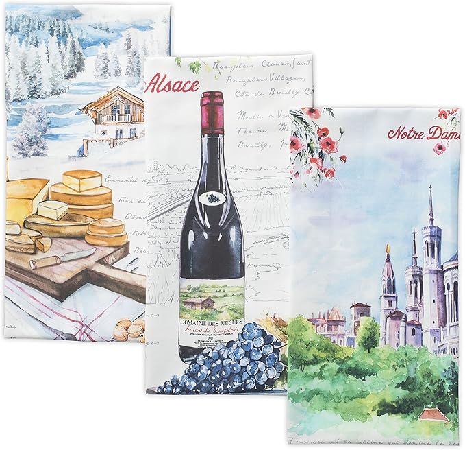Maison d' Hermine Kitchen Towels Set of 3 100% Cotton 27.50" x 20" Reusable by MaisondHermine