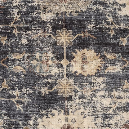 LR Home Vintage Floral Square Indoor Medium Pouf Ottoman - Image 6