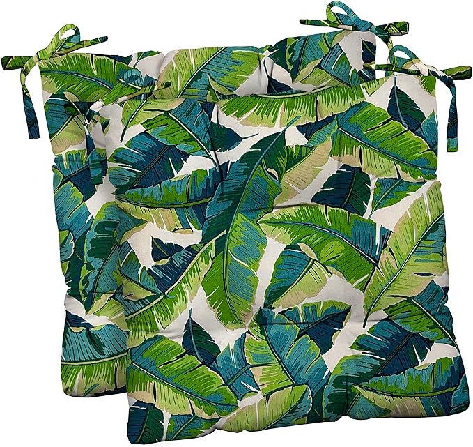 RSH DECOR: Outdoor Tufted Seat Cushions Set of 2 | 19" x 19" | All-Weather Spun by RSHDECOR