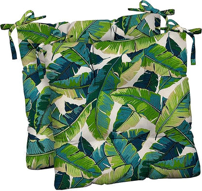 RSH DECOR: Outdoor Tufted Seat Cushions Set of 2 | 19" x 19" | All-Weather Spun by RSHDECOR