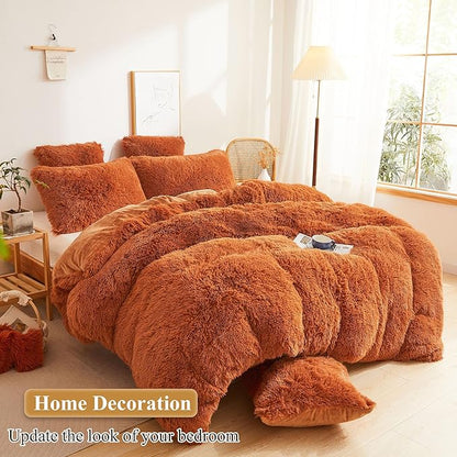 XeGe Faux Fur Fluffy Pillow Cases, Plush Shaggy Pillow Shams, Ultra Soft Furry - Image 6