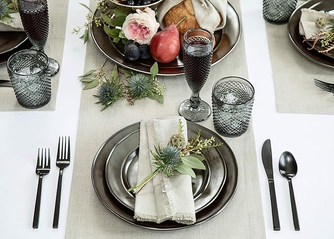 Solino Home Linen Natural Table Runner 90 Inches Long - Image 3