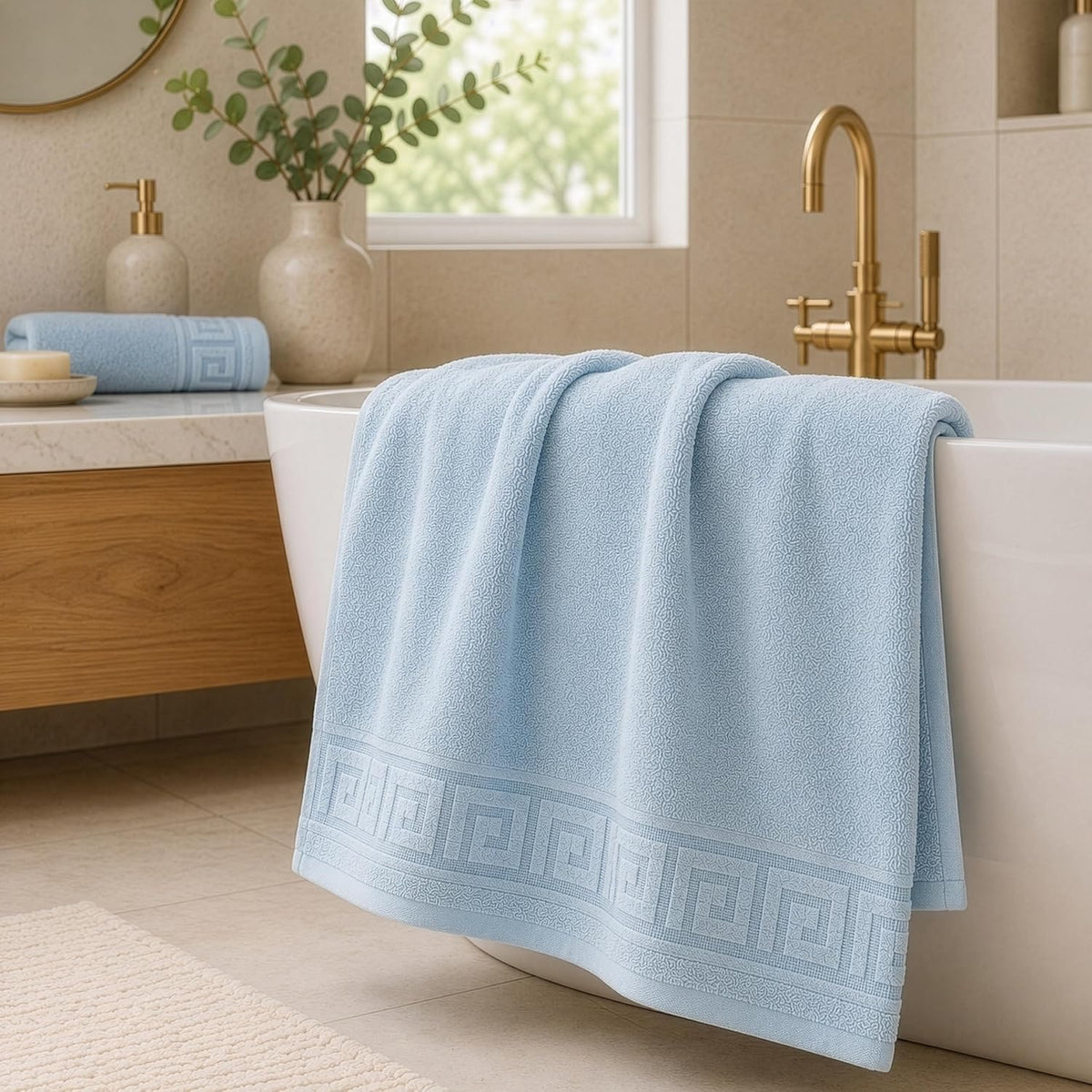 100% cotton bath towels,4 pack,30" x 60" inches, view 9