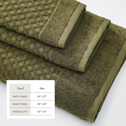great bay home bath towels - 100% cotton, side view