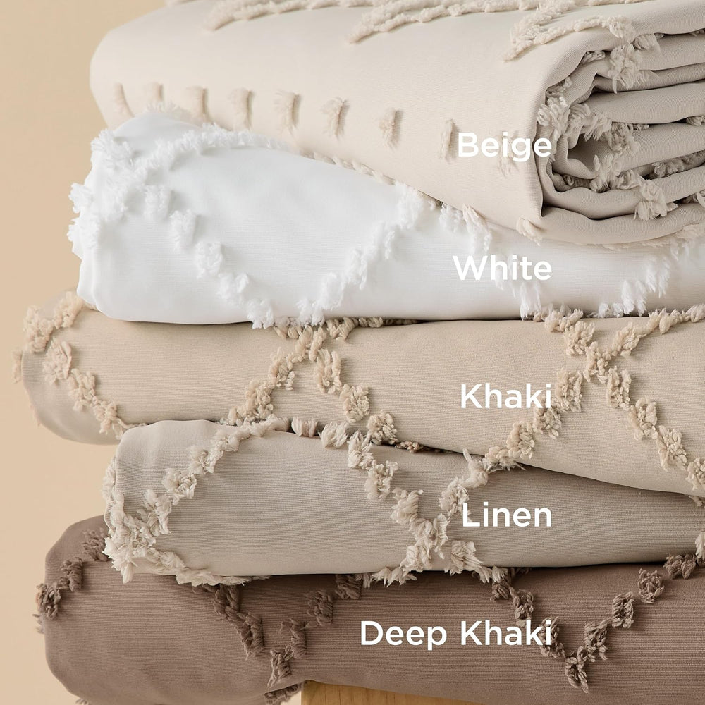 Bedsure White Boho Duvet Cover Full, Soft Vintage Embroidery
