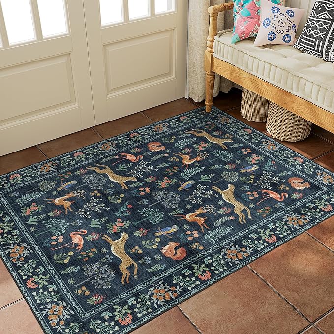 DUKINO 2x3 Rug, Washable Animal Rugs - Image 4