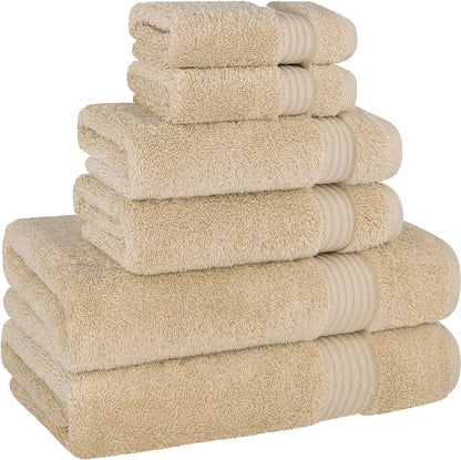 cotton paradise 100% cotton turkish towel set, soft showing dimensions