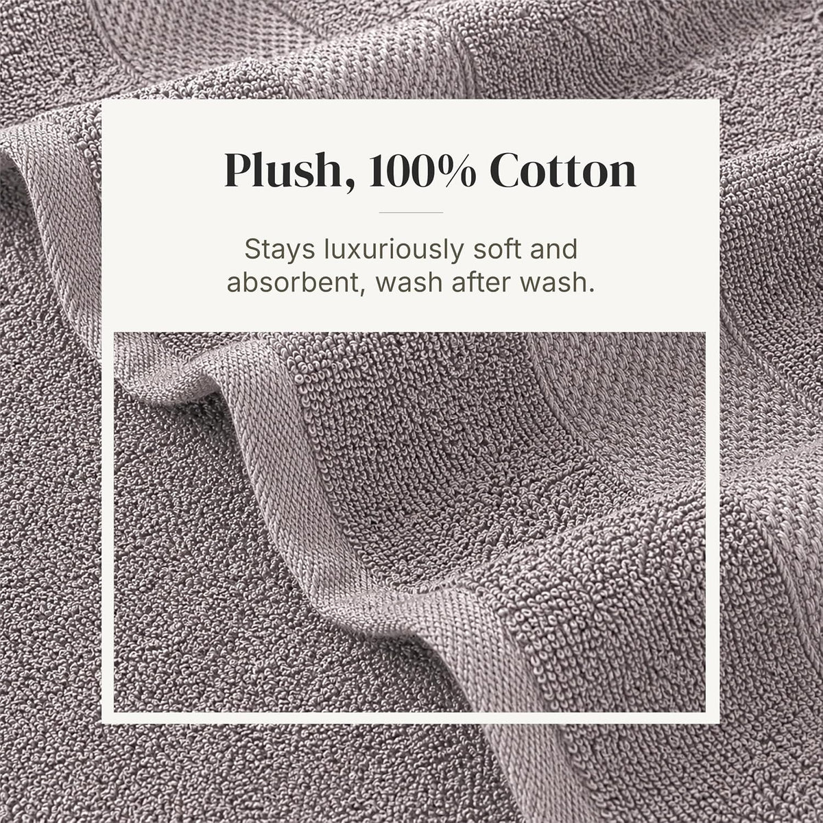 modern threads 6 piece bath towel set – showing dimensions