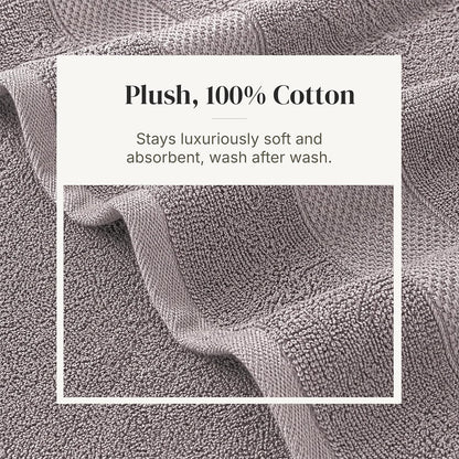 modern threads 6 piece bath towel set – showing dimensions