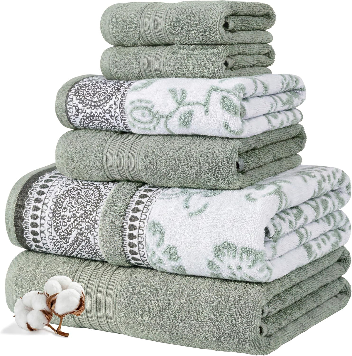 modern threads 6 piece bath towel set –, main product view