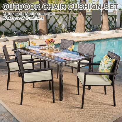 Favoyard Outdoor Chair Cushion Set of 4 Rainproof & Color Fade Resistant 17 x - Image 2