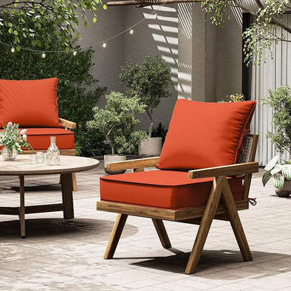 Outdoor Seat Cushion Set 22 L × 24 W × 5 H Inch Waterproof & Fade Resistant - Image 7