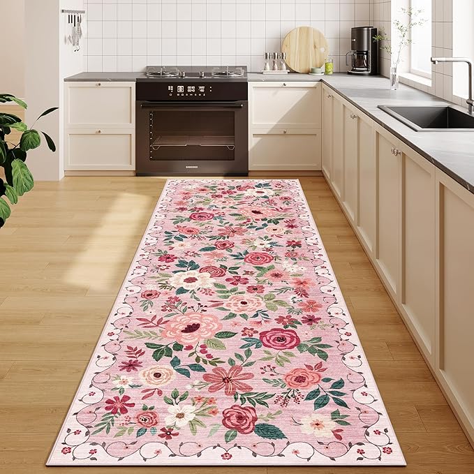 DUKINO 2x6 Kitchen Runner Rug for Hallway, Washable Runner Rug by DUKINO