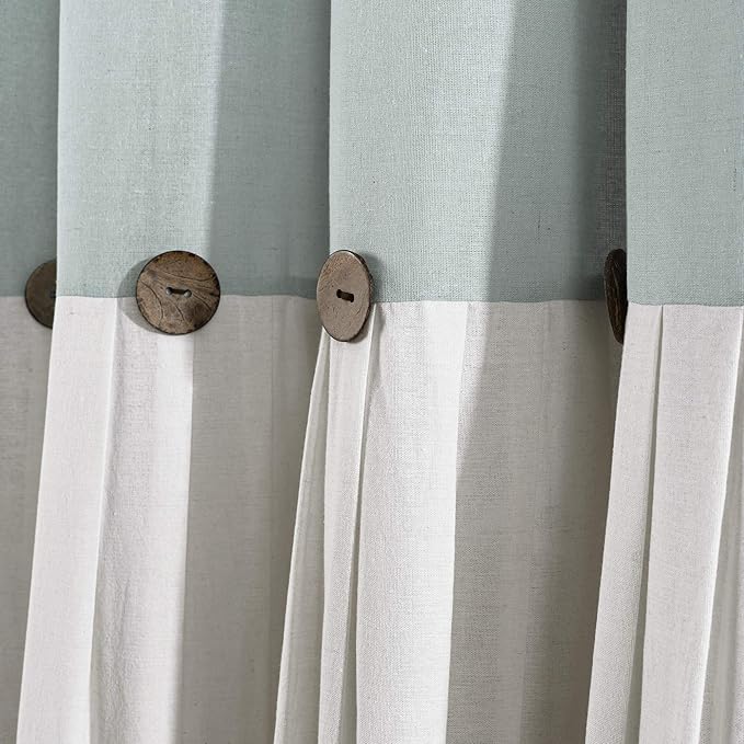 Lush Decor Linen Button Window Curtain Panel - Image 3