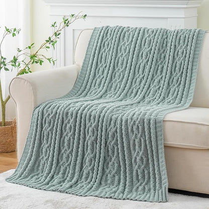 Battilo Sage Green Throw Blanket - Image 9